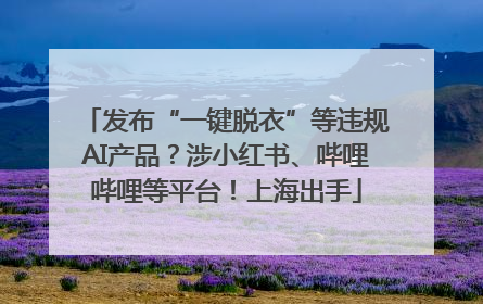 发布“一键脱衣”等违规AI产品？涉小红书、哔哩哔哩等平台！上海出手