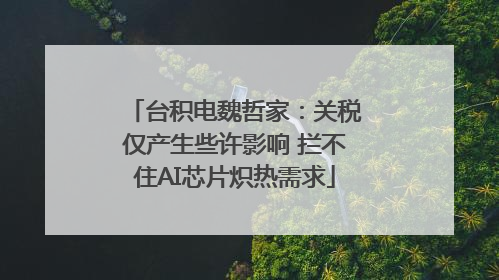 台积电魏哲家：关税仅产生些许影响 拦不住AI芯片炽热需求
