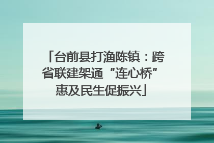 台前县打渔陈镇：跨省联建架通“连心桥” 惠及民生促振兴