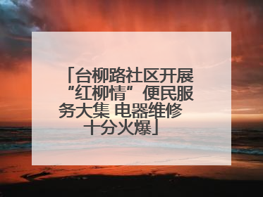台柳路社区开展“红柳情”便民服务大集 电器维修十分火爆