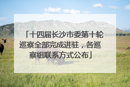 十四届长沙市委第十轮巡察全部完成进驻，各巡察组联系方式公布