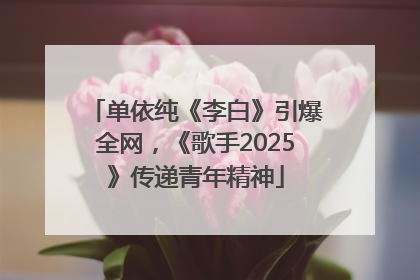 单依纯《李白》引爆全网，《歌手2025》传递青年精神
