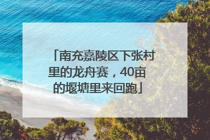 南充嘉陵区下张村里的龙舟赛，40亩的堰塘里来回跑