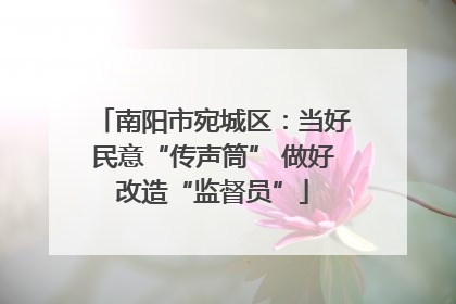 南阳市宛城区：当好民意“传声筒” 做好改造“监督员”