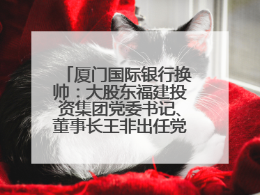 厦门国际银行换帅：大股东福建投资集团党委书记、董事长王非出任党委书记