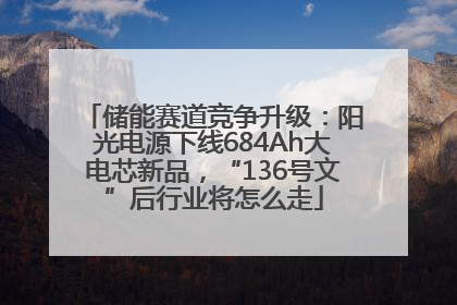 储能赛道竞争升级：阳光电源下线684Ah大电芯新品，“136号文”后行业将怎么走