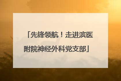 先锋领航！走进滨医附院神经外科党支部