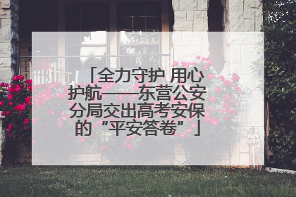 全力守护 用心护航——东营公安分局交出高考安保的“平安答卷”