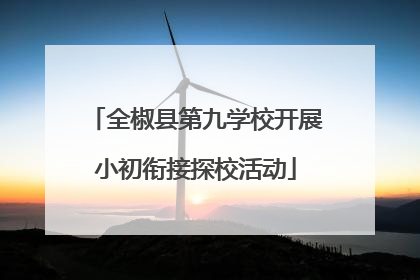 全椒县第九学校开展小初衔接探校活动