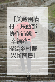 关岭围墙村：东西部协作铺就“幸福路” 描绘乡村振兴新图景