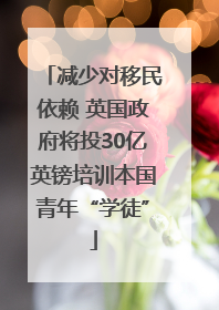 减少对移民依赖 英国政府将投30亿英镑培训本国青年“学徒”