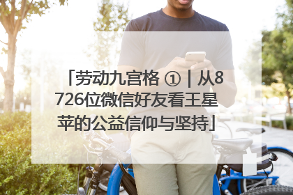 劳动九宫格 ①｜从8726位微信好友看王星苹的公益信仰与坚持