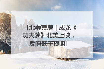 北美票房｜成龙《功夫梦》北美上映，反响低于预期
