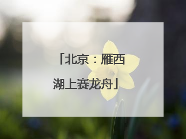 北京：雁西湖上赛龙舟