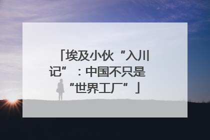 埃及小伙“入川记”：中国不只是“世界工厂”