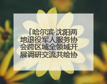 哈尔滨·沈阳两地退役军人服务协会跨区域全领域开展调研交流共绘协同发展
