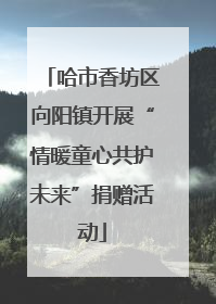 哈市香坊区向阳镇开展“情暖童心共护未来”捐赠活动