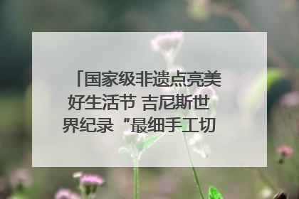 国家级非遗点亮美好生活节 吉尼斯世界纪录“最细手工切面”邀您来品！｜美好生活有“盐”味