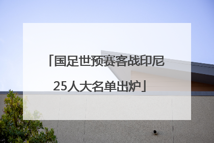 国足世预赛客战印尼25人大名单出炉