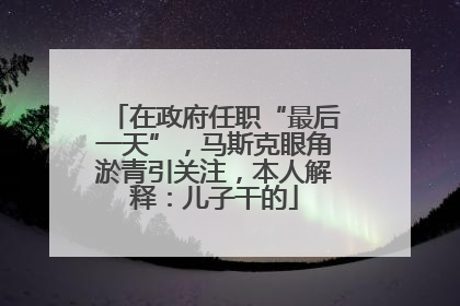 在政府任职“最后一天”，马斯克眼角淤青引关注，本人解释：儿子干的