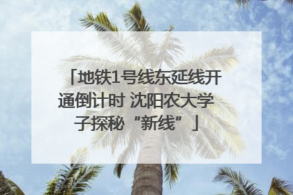 地铁1号线东延线开通倒计时 沈阳农大学子探秘“新线”