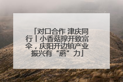 对口合作 津庆同行丨小香菇撑开致富伞，庆阳开边镇产业振兴有“蘑”力