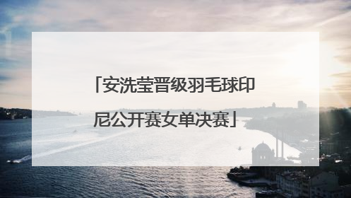 安洗莹晋级羽毛球印尼公开赛女单决赛