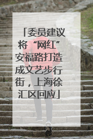 委员建议将“网红”安福路打造成文艺步行街，上海徐汇区回应