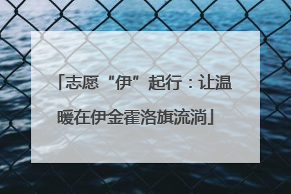 志愿“伊”起行：让温暖在伊金霍洛旗流淌