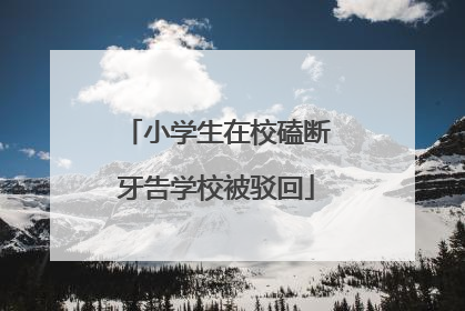 小学生在校磕断牙告学校被驳回