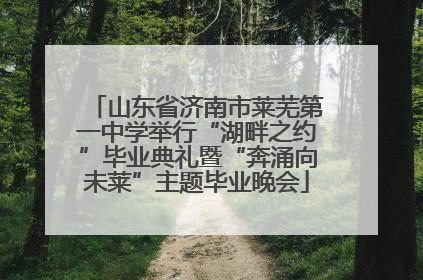 山东省济南市莱芜第一中学举行“湖畔之约”毕业典礼暨“奔涌向未莱”主题毕业晚会