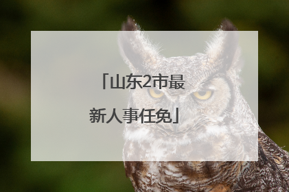 山东2市最新人事任免
