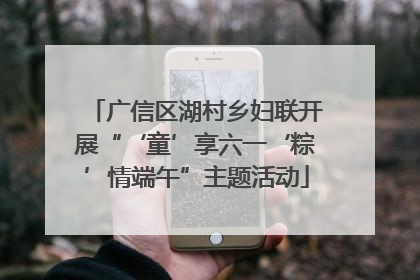 广信区湖村乡妇联开展“‘童’享六一‘粽’情端午”主题活动