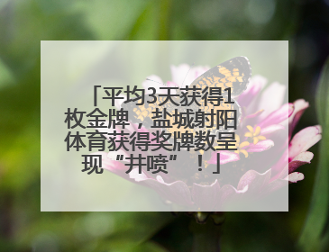平均3天获得1枚金牌，盐城射阳体育获得奖牌数呈现“井喷”！