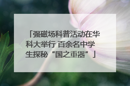 强磁场科普活动在华科大举行 百余名中学生探秘“国之重器”
