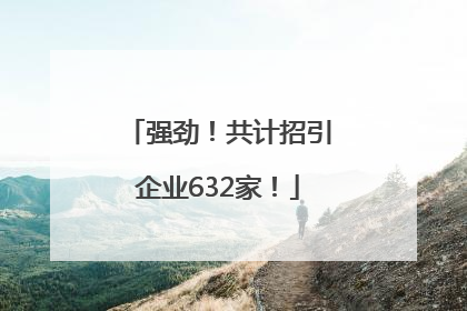 强劲！共计招引企业632家！