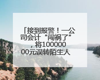 接到报警！一公司会计“闯祸了”，将10000000元误转陌生人账户！