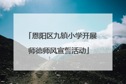 恩阳区九镇小学开展师德师风宣誓活动