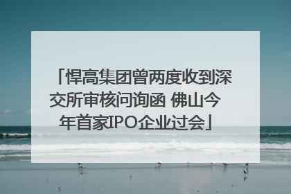 悍高集团曾两度收到深交所审核问询函 佛山今年首家IPO企业过会
