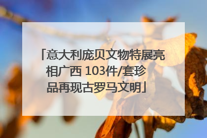 意大利庞贝文物特展亮相广西 103件/套珍品再现古罗马文明