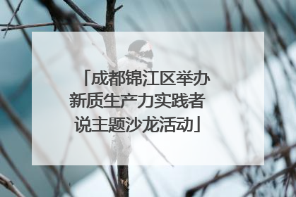 成都锦江区举办新质生产力实践者说主题沙龙活动