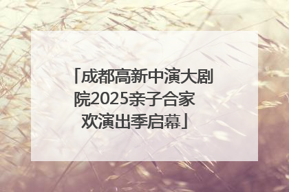 成都高新中演大剧院2025亲子合家欢演出季启幕
