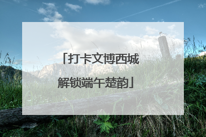 打卡文博西城 解锁端午楚韵
