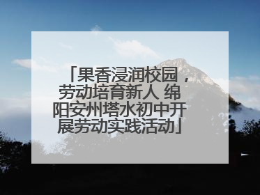 果香浸润校园，劳动培育新人 绵阳安州塔水初中开展劳动实践活动