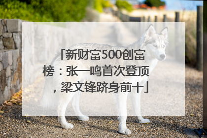 新财富500创富榜：张一鸣首次登顶，梁文锋跻身前十