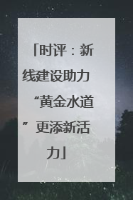 时评：新线建设助力“黄金水道”更添新活力