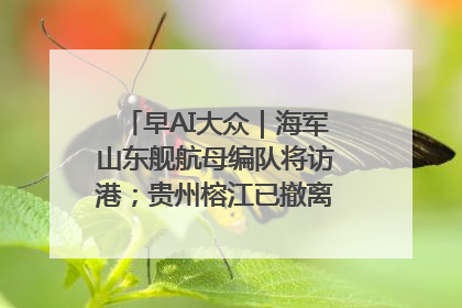 早AI大众｜海军山东舰航母编队将访港；贵州榕江已撤离转移群众超4万人