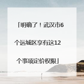 明确了！武汉市6个远城区享有这12个事项定价权限