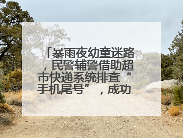 暴雨夜幼童迷路，民警辅警借助超市快递系统排查“手机尾号”，成功联系上家长