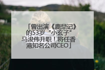 曾出演《鹿鼎记》的53岁“小玄子”马浚伟升职！将任香港知名公司CEO